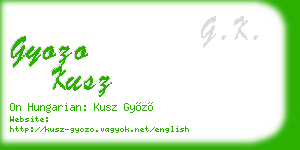 gyozo kusz business card
