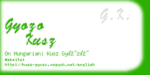 gyozo kusz business card